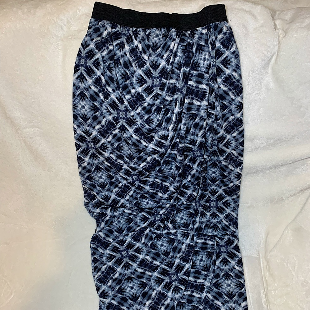 Tie dye cinched slip skirt